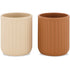 Mikk-Line Silicone Cups (2 Pack) Tableware WhiteSwan/Brownsugar